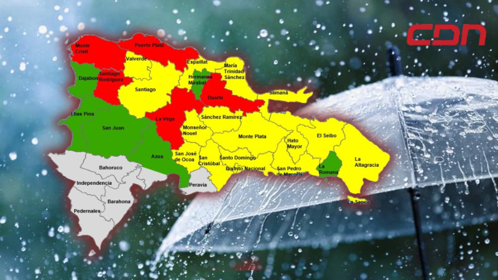 COE emite alerta roja para Puerto Plata y mantiene a gran parte del país bajo vigilancia